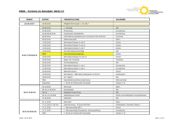 DISD - Termine im Schuljahr 2016/17