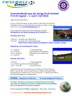 Informationen auf einem Blick im Flyer