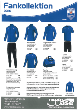 Link zum Flyer Fankollektion 2016 - SV Blau