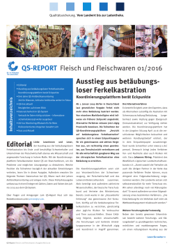 QS-Report Fleisch und Fleischwaren (Ausgabe 01/2016)