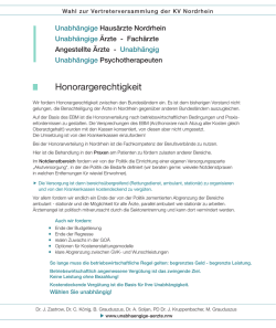 Honorar Wir fordern Honorargerechtigkeit zwischen