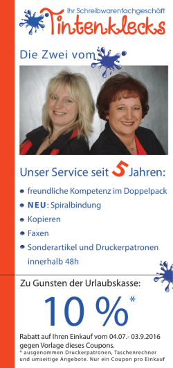 Die Zwei vom Unser Service seit Jahren: