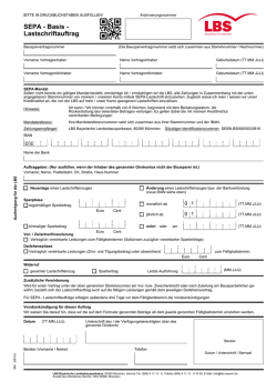 SEPA - Basis - Lastschriftauftrag