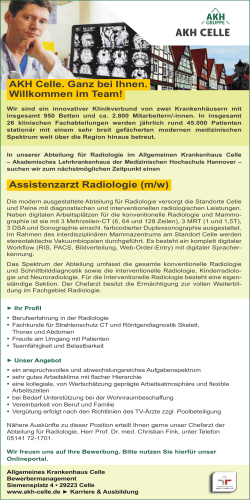 Assistenzarzt Radiologie