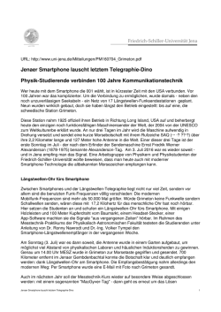 Jenaer Smartphone lauscht letztem Telegraphie