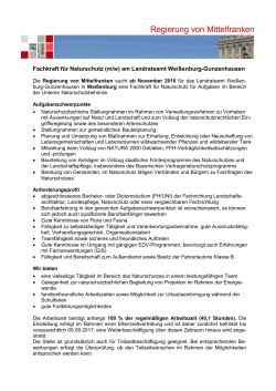 Fachkraft für Naturschutz (m/w) am Landratsamt Weißenburg