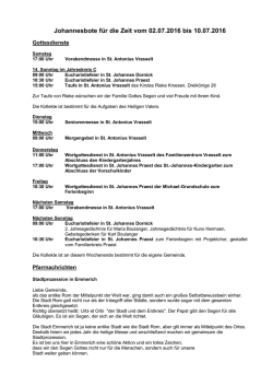 Johannesbote 02.07.2016 - St. Christophorus/St. Johannes der
