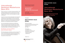 Internationale Beethoven Meisterkurse Bonn
