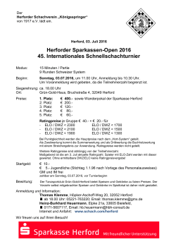 Herforder Sparkassen-Open 2016 45. Internationales