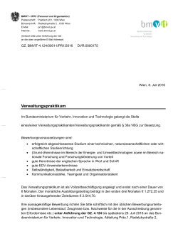 Verwaltungspraktikum im bmvit (pdf 354 KB)