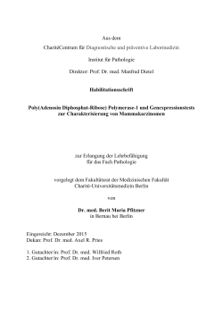 Prof. Dr. med. Manfr - Dissertationen Online an der FU Berlin