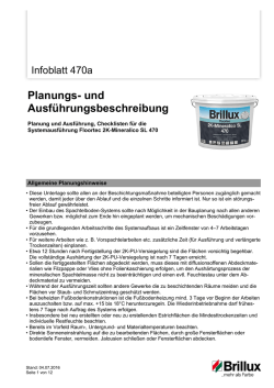 Planungs- und Ausführungsbeschreibung
