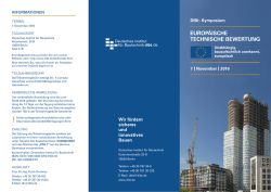 Infoflyer ETA-Symposium - Deutsches Institut f&uuml;r Bautechnik
