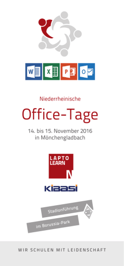 Informationbrosch&uuml;re - Niederrheinische Office-Tage