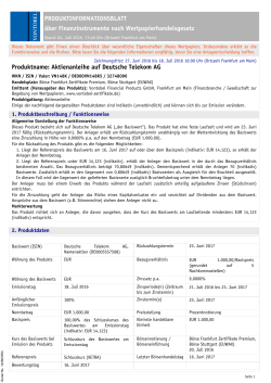 Aktienanleihe auf Deutsche Telekom AG