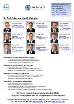 Ihr Dell Fokusteam bei Infinigate: