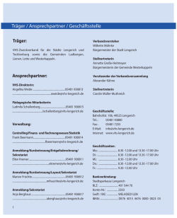 Träger / Ansprechpartner / Geschäftsstelle Träger