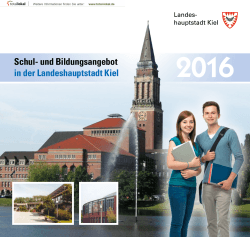 Schul- und Bildungsangebot in der Landeshauptstadt Kiel 2016