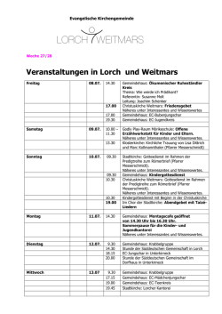 Gottesdienst als PDF - in der Stadt Lorch!