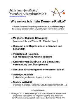 Demenz-Risiko Konsens Version - Alzheimer Gesellschaft Würzburg