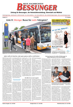 Linie H: Weniger Busse für mehr Fahrgäste? - Ralf-Hellriegel