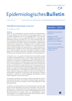 Epidemiologisches Bulletin 26/2016