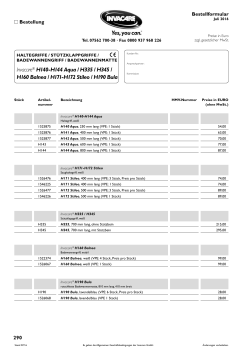 Preisliste Invacare Aqua Invacare Balnea Invacare Stileo Invacare