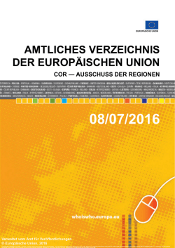 COR — Ausschuss der Regionen