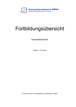 Katalog KT - Kompetenzteam Oberberg