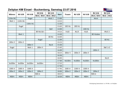 KM Einzel Samstag Zeitplan - TSG-Niefern