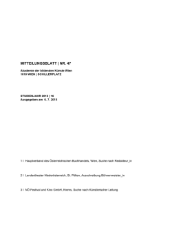 JF Rektorat 14 - a[ - Akademie der bildenden K&uuml;nste Wien