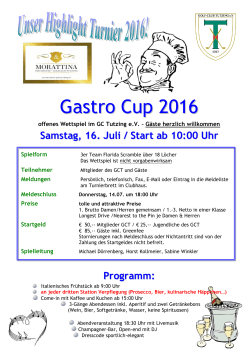 Gastro Cup 2016 - GOLF