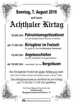 Achthaler Kirtag - Bergbaumuseum Achthal