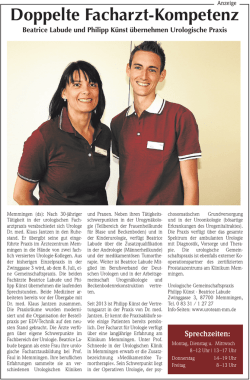 Doppelte Facharzt-Kompetenz - uroteam-mm