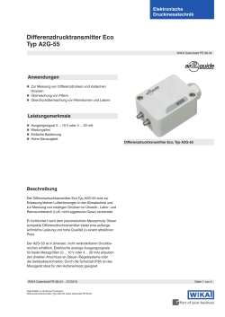 Differenzdrucktransmitter Eco Typ A2G-55