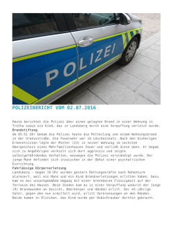 Polizeibericht vom 02.07.2016