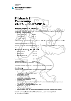 Teilnehmerinfos Filzbach 2  - Sportamt