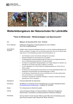 Ausschreibung Tiere im Winterwald (PDF, 1 Seite, 204