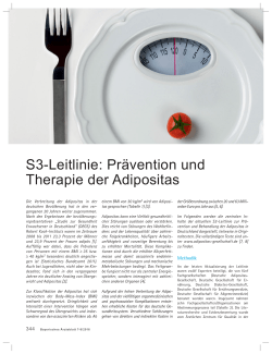 S3-Leitlinie: Prävention und Therapie der Adipositas