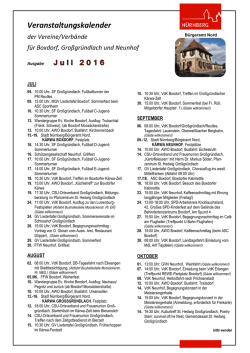 Veranstaltungskalender