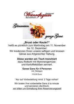 Weitere Informationen... - Restaurant Weinrefugium Bad Dürkheim