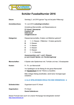 Schüler Fussballturnier 2016