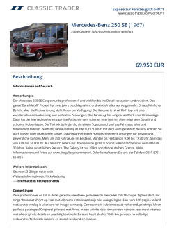 Mercedes-Benz 250 SE (1967) 69.950 EUR