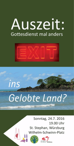 ins Gelobte Land?