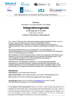 Integrationsgesetz - Diakonisches Werk Schleswig