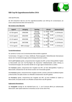 DJK CUP - Anmeldung noch offen.