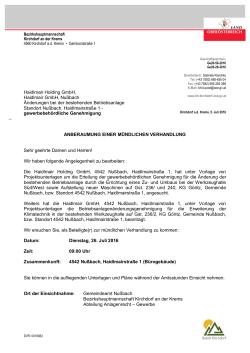 _ Haidlmair Holding GmbH, Haidlmair GmbH, Nußbach Änderungen
