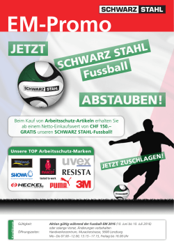JETZT ABSTAUBEN! - Schwarz Stahl AG