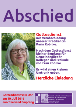 Gottesdienst Herzliche Einladung - Evangelisch