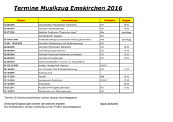 Termine Musikzug Emskirchen 2016 - musikzug